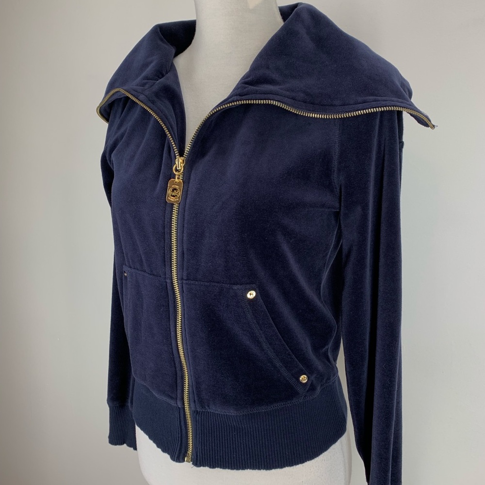 MICHAEL Michael Kors Front Zip Velour Jacket
